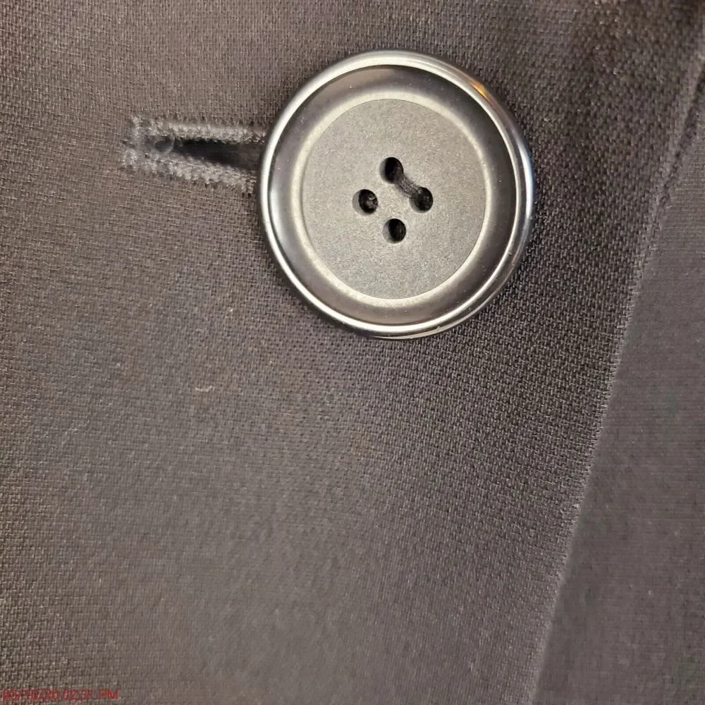 Kate Hill Women's Black Lined One Button Career Blazer‎ Size 6P